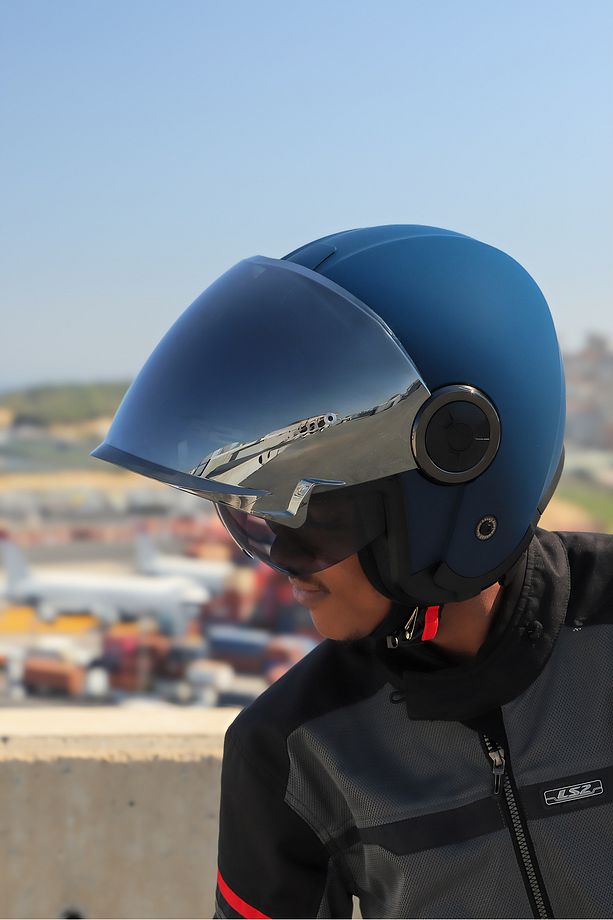 CLASSY MAT NAVY MAVİ KASK - 2