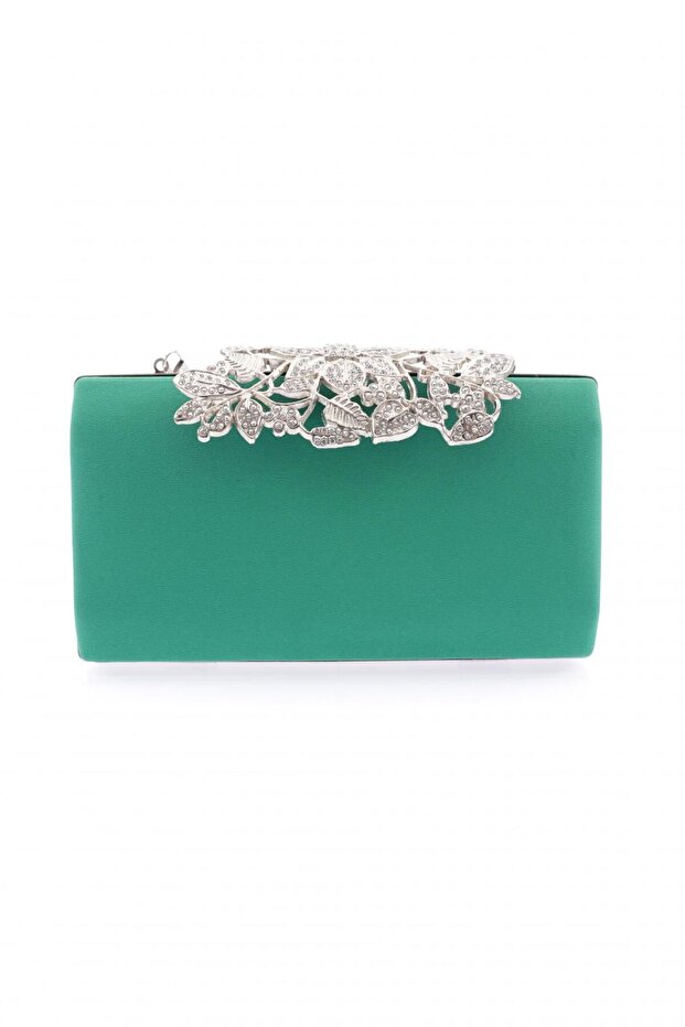 Green Women's Evening Dress Portfolio Bag - 260-23y Saraa
