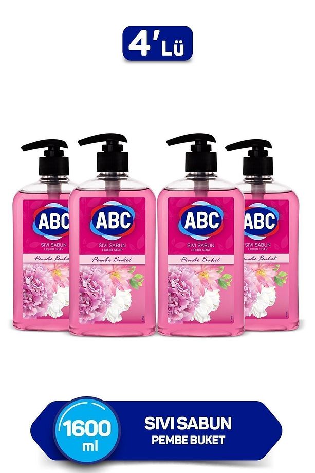 Sıvı Sabun Pembe Buket 400 ml 4 Lü - 1
