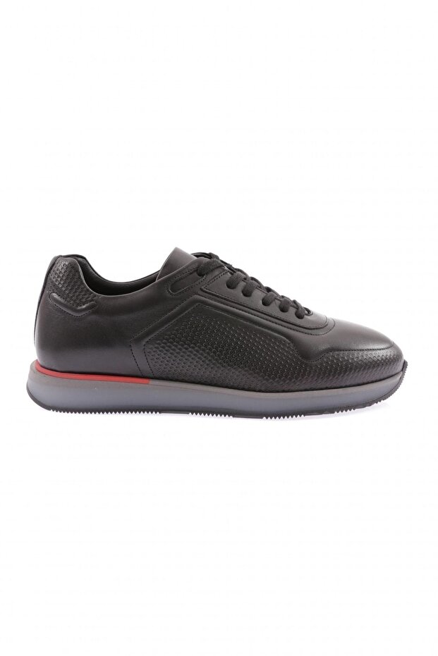Men's Sneakers Shoes Black Genuine Leather 32593396