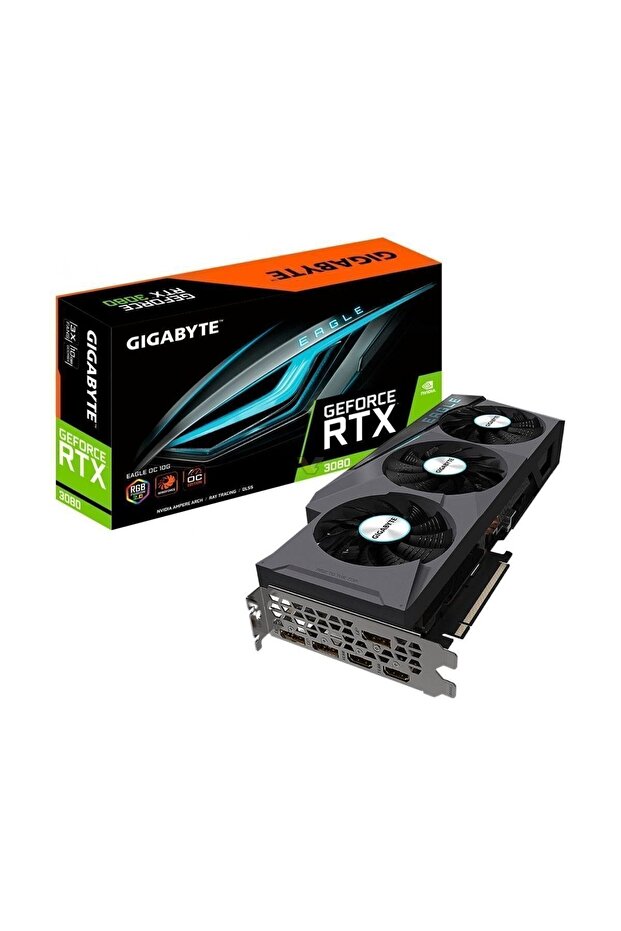 Gıgabyte Gvn3080eagleoc10gd Rtx3080 Eagle Oc 10gb 320 Bit Gddr6x Pcı-e 4.0 Ekran Kartı - 1