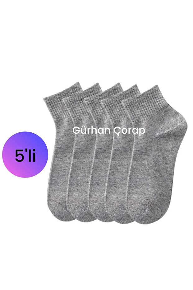 Unisex 5 Pairs Cotton Sports Booties Socks