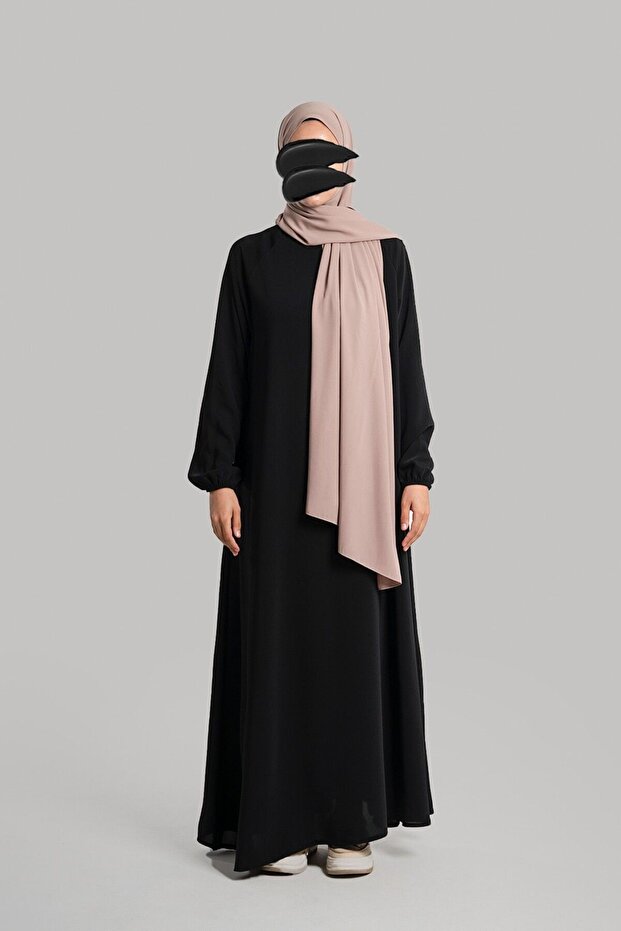 Rüya Model Kloş Ferace - Siyah - 6