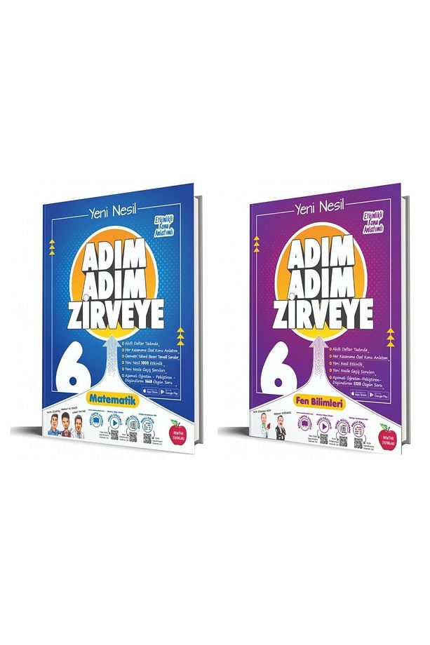 6.Sınıf Adım Adım Matematik + Adım Adım Fen Bilimleri Soru Bankaları (2 Kitap) - 1