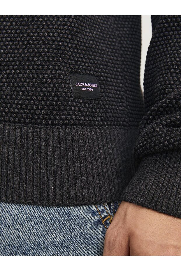 Rundhals ile Strickpullover Rundhals ile Einfarbig Strickpullover - 5