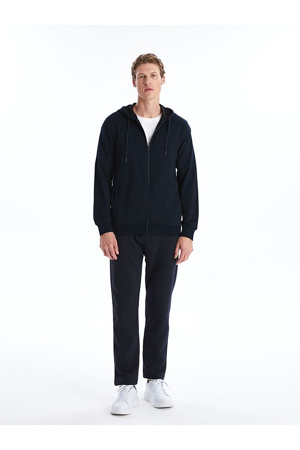 LCW Kapüşonlu Uzun Kollu Erkek Fermuarlı Sweatshirt - 3