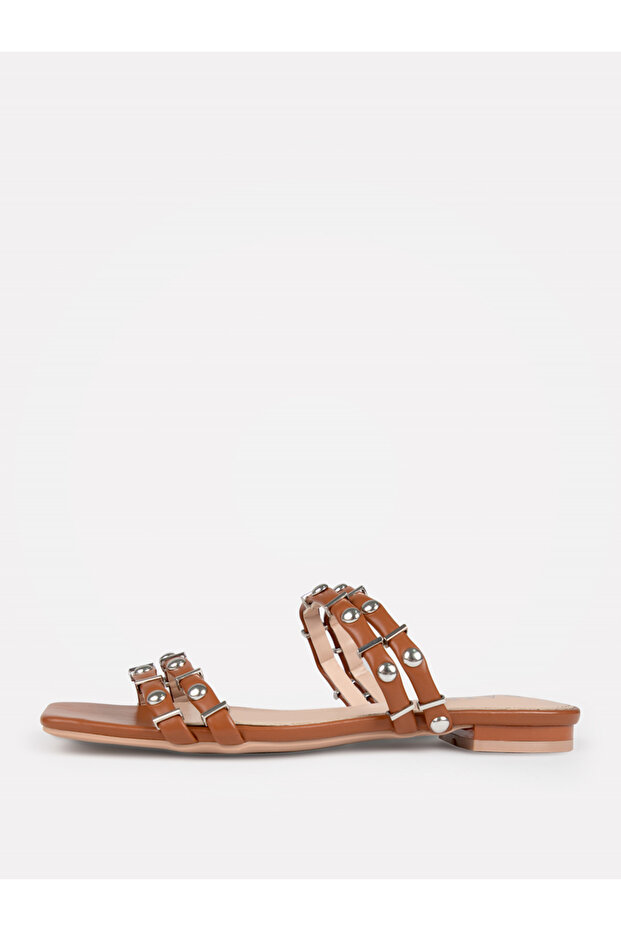 صندل مسطح بحزام مرصع - 7