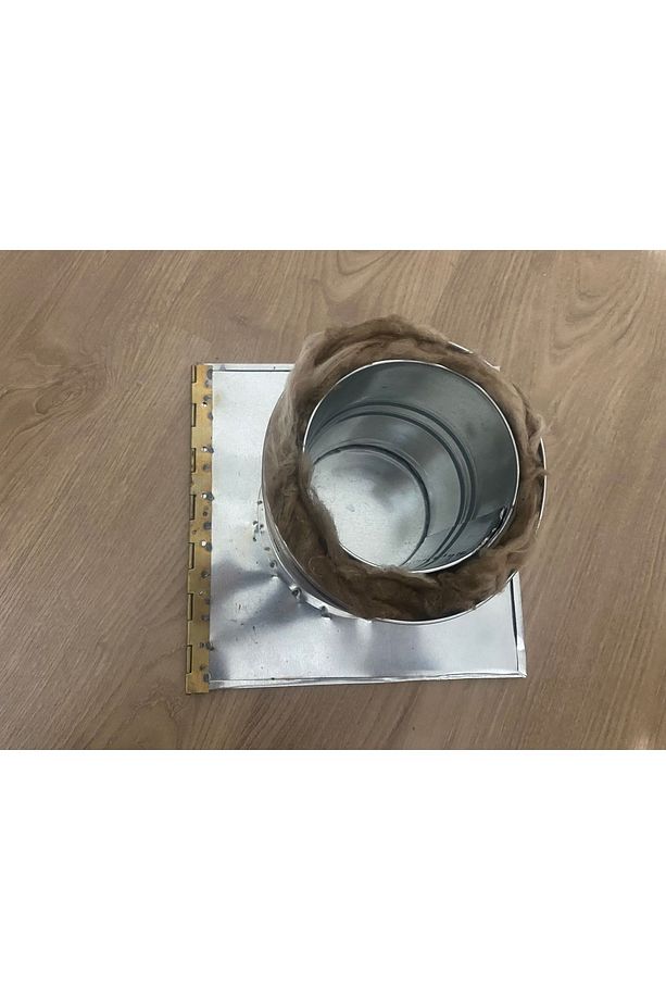 Isı yalıtımlı yanmaz karavan çadır soba baca adaptörü 10 cm lik borular için - 1