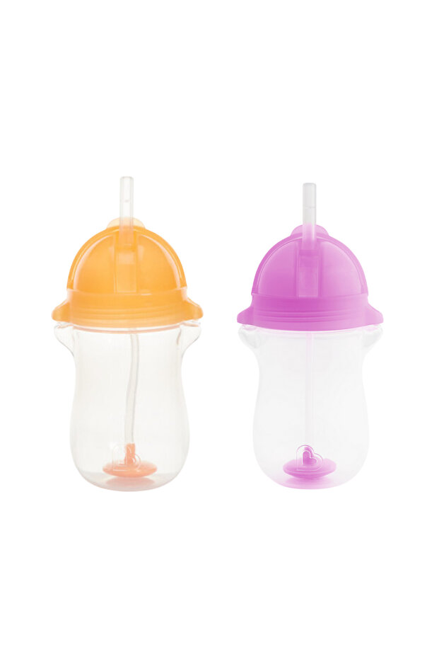 12Months+296Ml Orange and Purple Click Lock Spout Drinking Cup