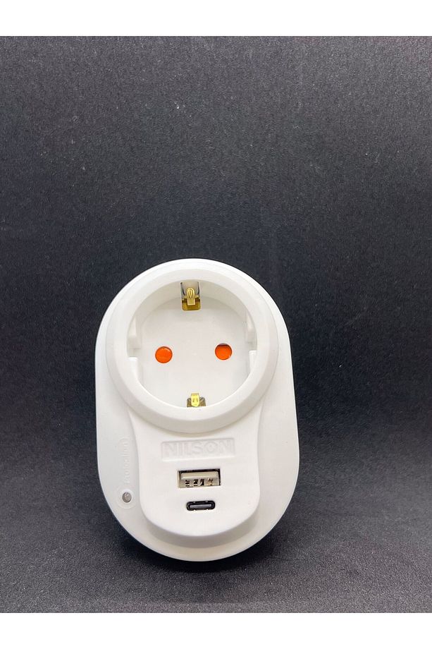 Akım Korumalı Tekli Fiş Priz U+C-Type - 1