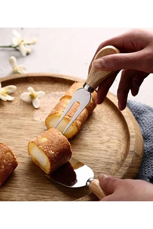 Bambu Peynir Bıçak Servis Seti 4 Parça - 2