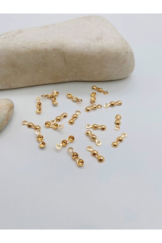 Gold Plated Mussel Closure 10 Pieces