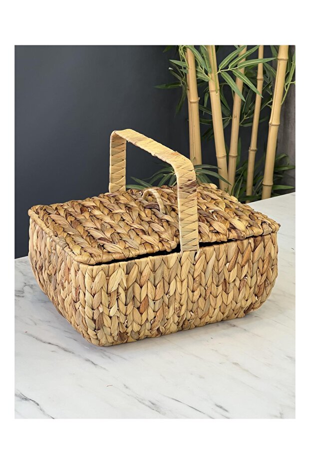 سلة نزهة مستطيلة فاخرة - متعددة الأغراض - 1