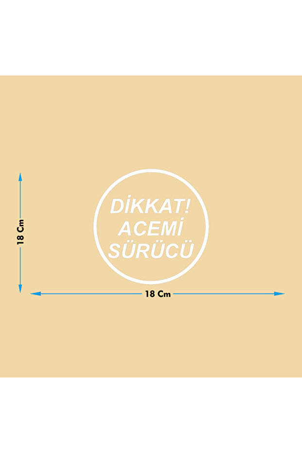18X18 cm Attention Beginner Driver Auto Glass Lettering - Car Back Sticker