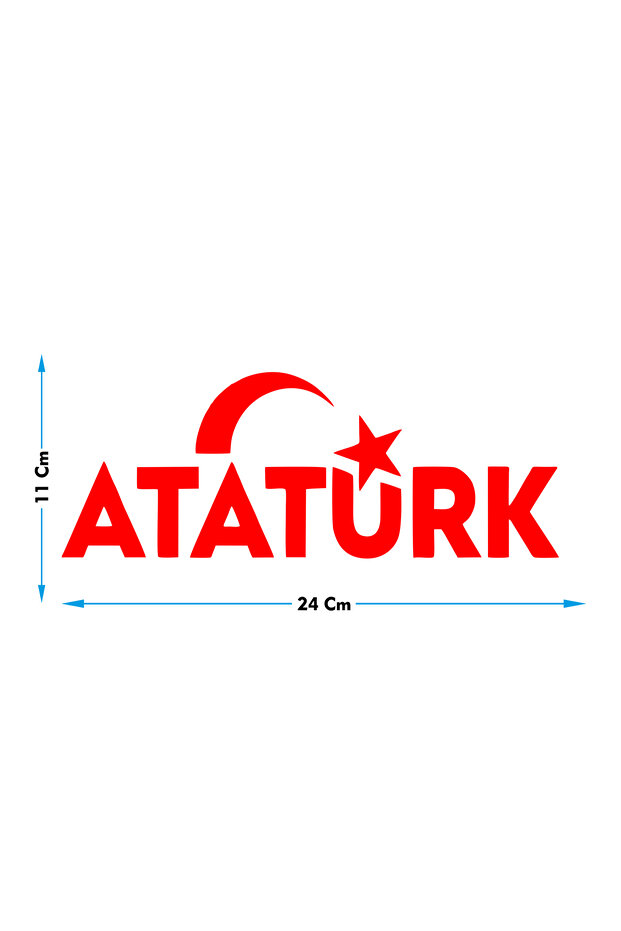 Ataturk Flag Star Car Window Lettering 24X11 cm Car Rear Window Sticker Auto Window Sticker Lettering Special Design