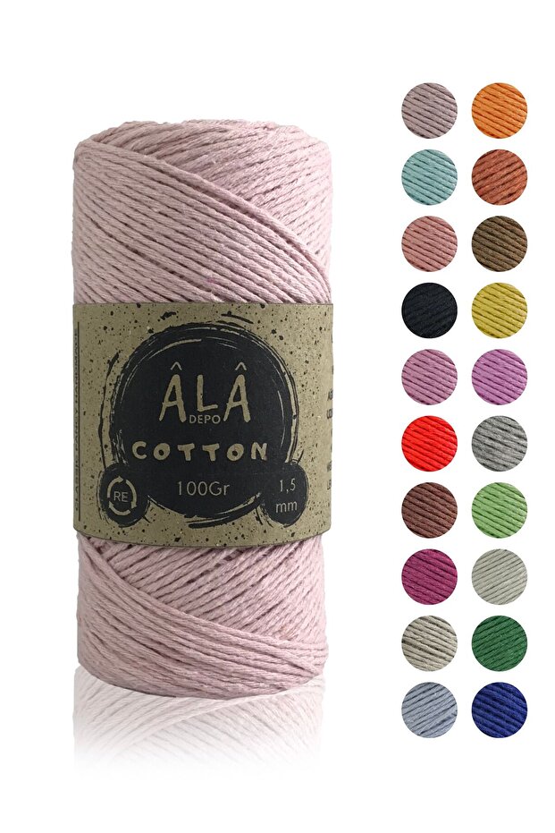 Cotton Knitting Yarn Panç Amigurumi Yarn Koton Punch Yarn 1.5mm - 100 Grams
