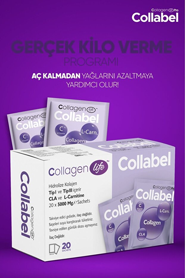 Tip 1 - Tip 3 Kolajen, L-Carnitine, Glukomannan, Karamürver İçeren 20 Saşe - 3
