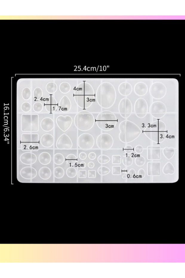 Epoksi Reçine Çoklu Kolye Daire Kalıbı - 3
