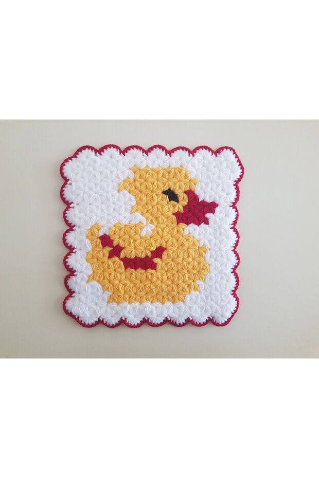 Bath Baby hand-knitted washcloth Wool Ugly Duck Patterned GS COLOR