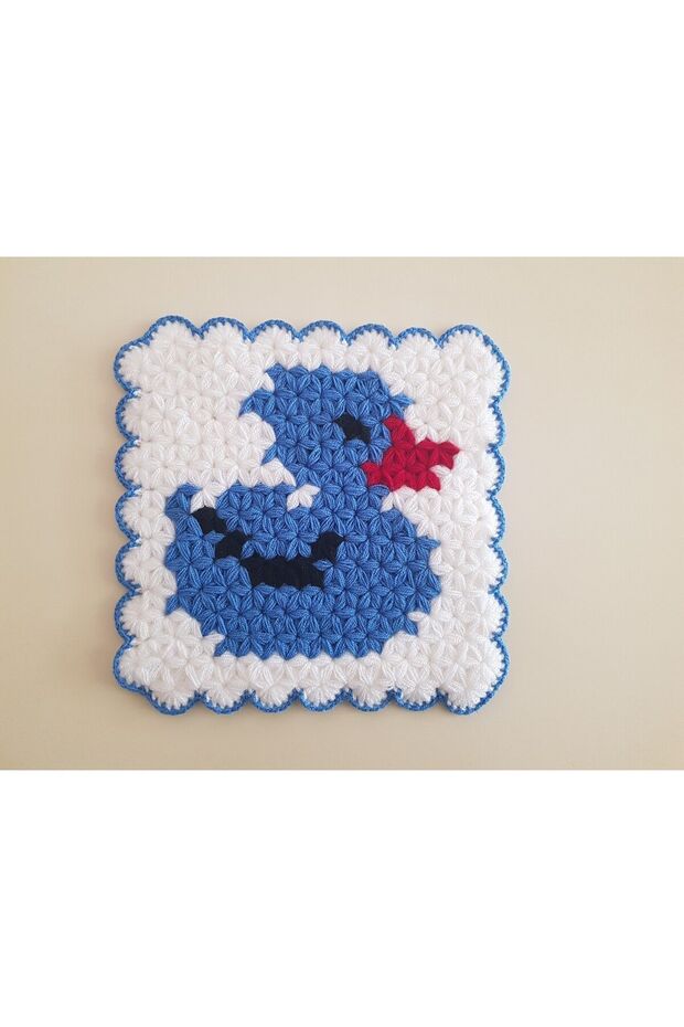 Bath Baby hand knitted washcloth Wool Ugly Duck Patterned TS COLOR