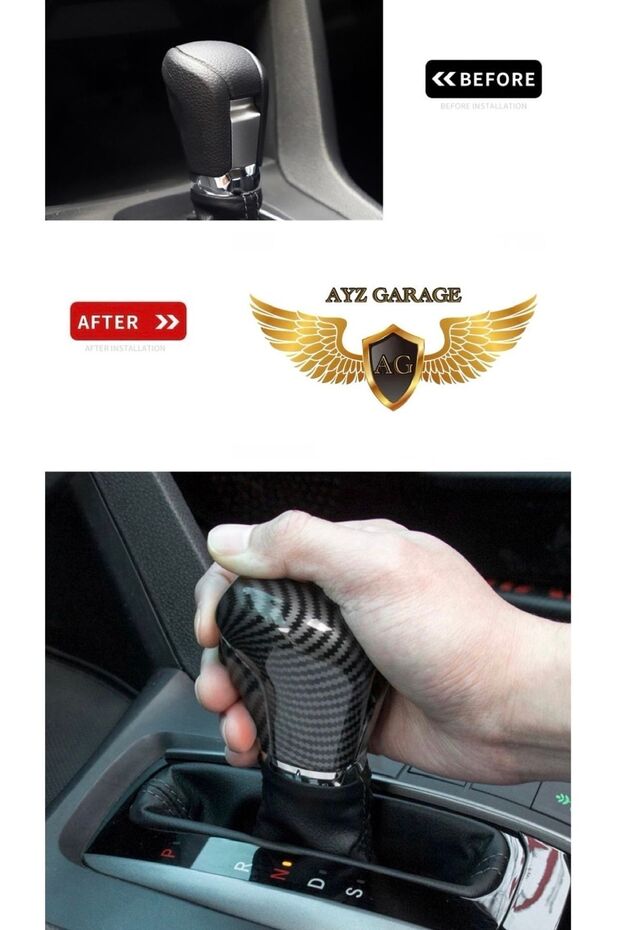 Honda Civic Fc5 Karbon Vites Kılıfı 3’lü Set - 5
