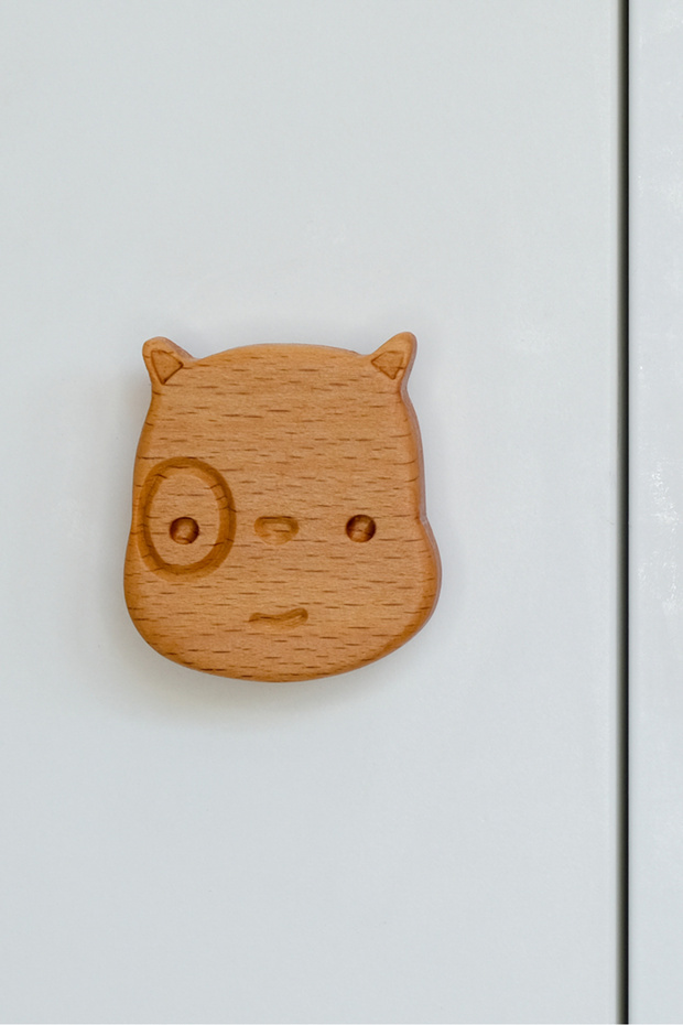 Dog Pattern (1 Pc) Baby Kids Room Wooden Furniture Cabinet Drawer Handle