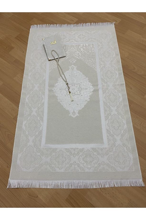 Çeyizlik, Hediyelik, 4'lü Gelin Bohçası Seti, Iğne Oyalı Namaz Örtüsü, Tafta Seccade, Yasin, Tesbih - 4