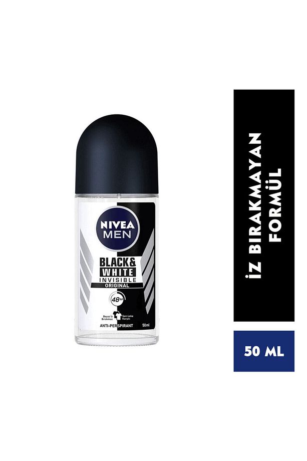 Men Invisible Black And White Power Erkek Roll-on 50 ml - 1