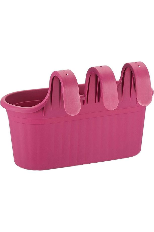 6 Adet 6,5 Litre Renkli Askılı Balkon Küpeşte Saksısı Seti Plastik Askı Saksı Set Tombik No2 - 3
