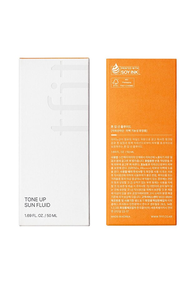 Tfit Sunscreen |   Tone up Sun Fluid Spf50 Pa 50 ml with Moisturizing Effect - 4