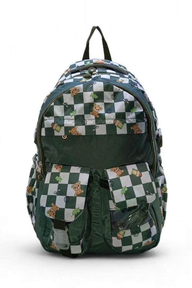 Elementary School Bag - Checkered and Patterned Backpack - 1