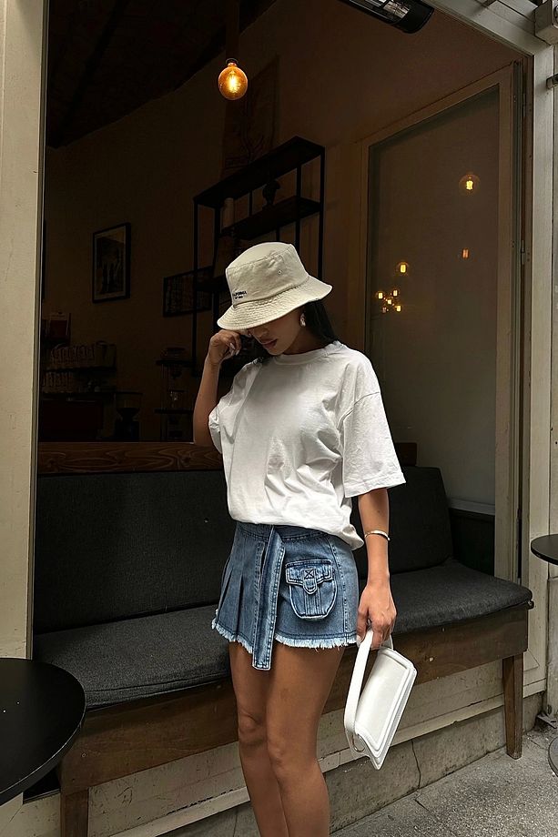 Kadın Mavi Denim Kot Şort 1026-0016 - 2