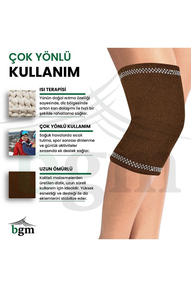 Deve Tüyü Yün Dizlik Yüksek Kalite Diz Ağıları Romatizma Sıcak Kompres Develi Yün Dizlik - 4