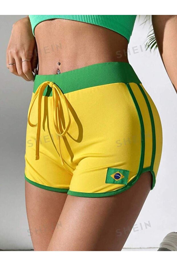 Retro Vintage Brasil Mini Şort - 1