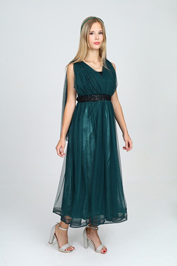 Genç/Kız Çocuk Abiye Elbise&Düğün Elbisesi Doğum Günü Parti Elbisesi - 5