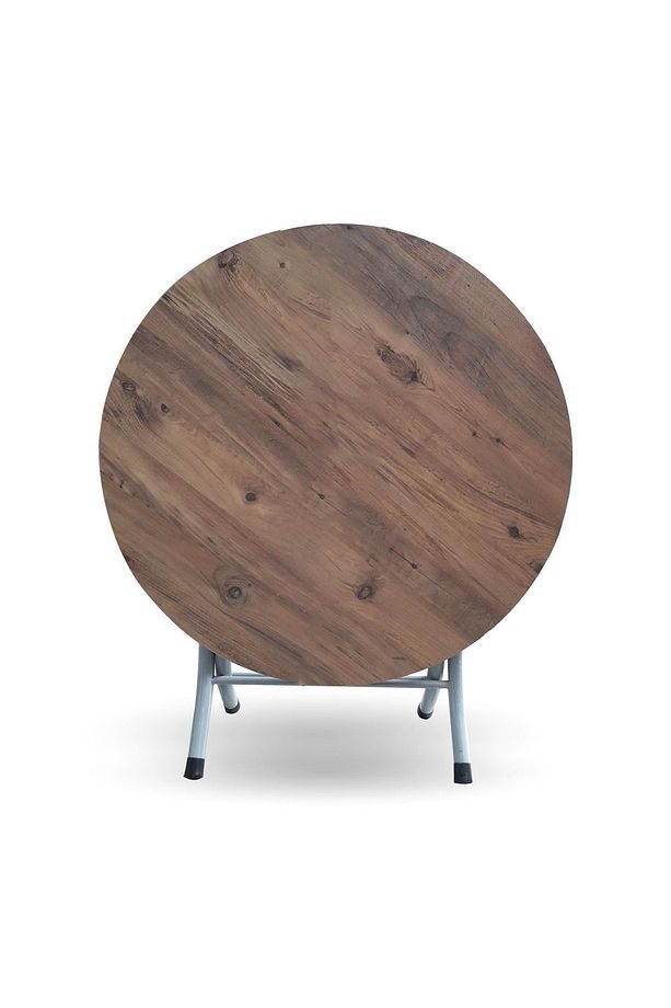 Yuvarlak Katlanır Ders Çalışma Ve Yemek Masası 90 cm - 6