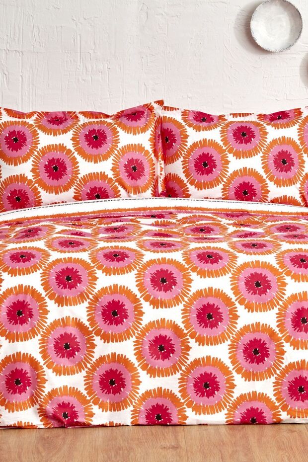 Ocean 100% Cotton Single Duvet Cover Set Pink