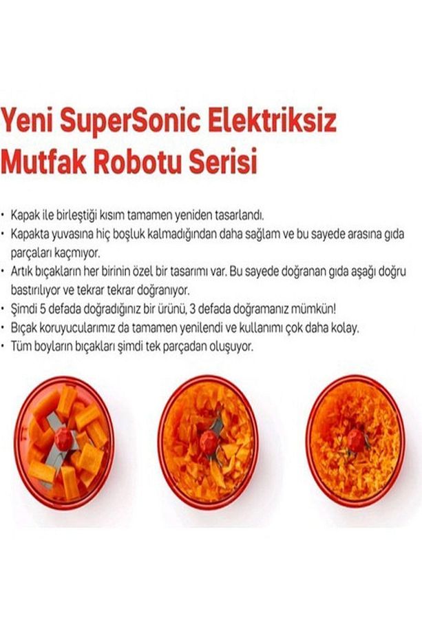 Supersonic Manuel Rondo 750 Ml Süper Şef Mutfak Robotu - 2
