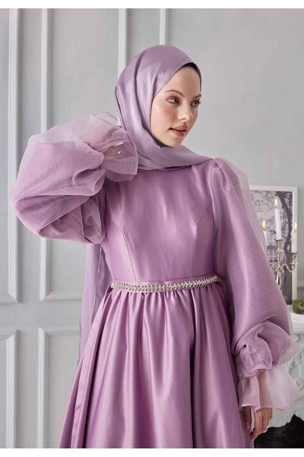 SEDEF JANJANLI LİLA RENGİ ŞAL - 2