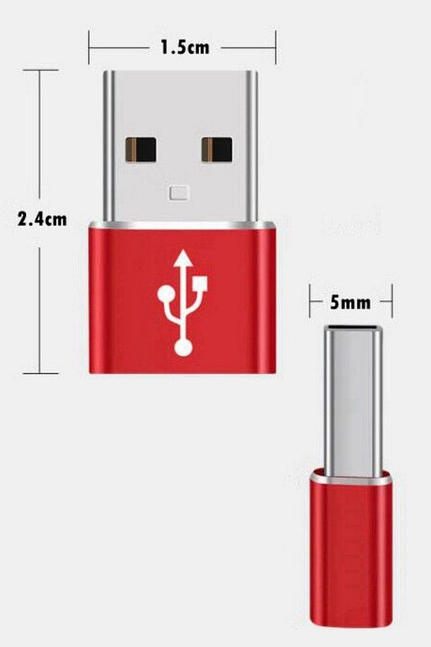 ® USB'den TYPE-C 'ye Dönüştürücü Adaptör Veri Aktarımı Sağlayıcı Şarj Data Çevirici - 5