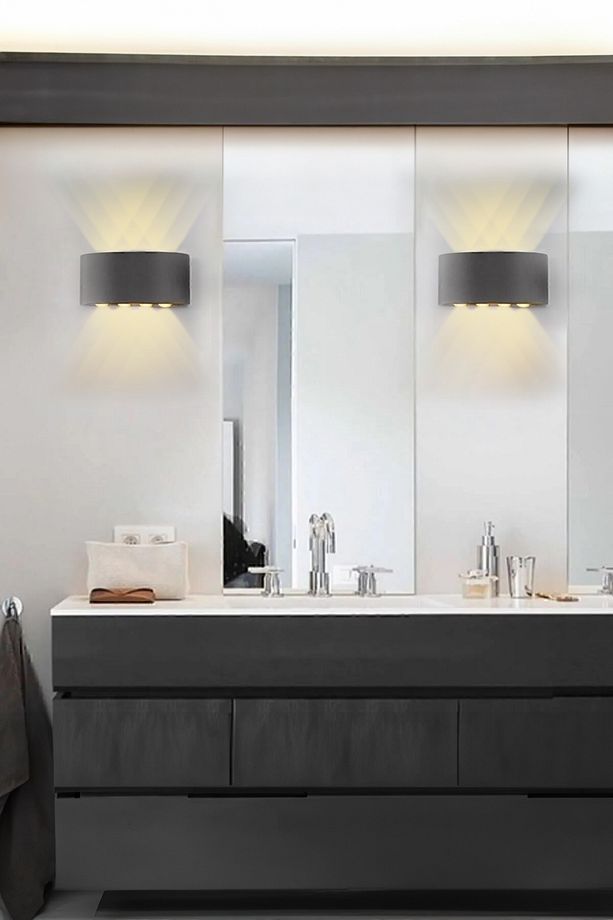 Led Aplik Aydınlatma Çift Taraflı Led Dekoratif Duvar Aplik 4+4 Suya Dayanıklı Led Aplik - 5