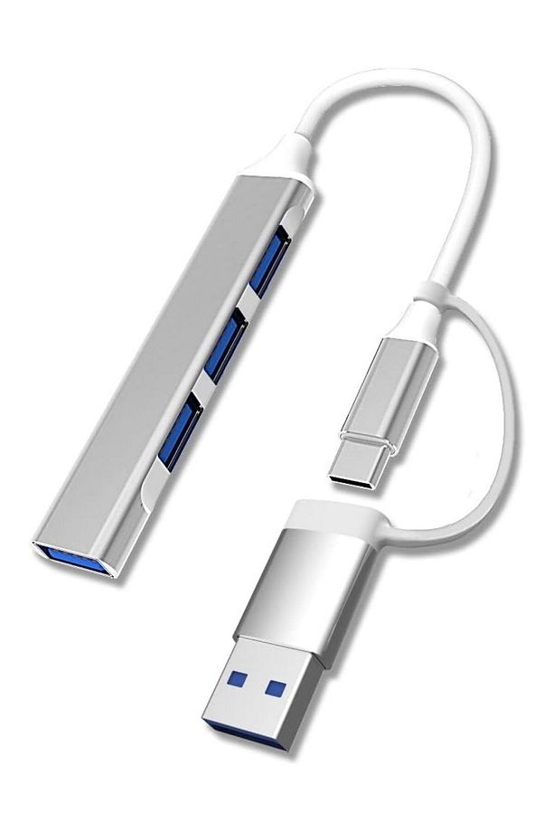 ® 4 Port'lu Bağlantı İstasyonu Ultra İnce USB Bölücü TYPE-C tipi Çoklu Arayüz Adaptörü Multi U - 1