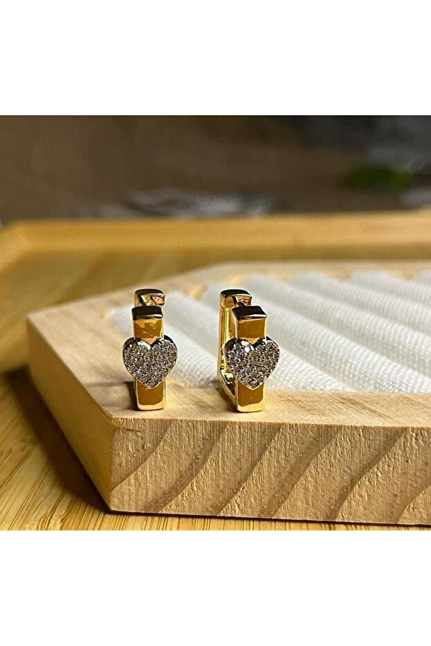Mini Kalp Detay Küpe - 2