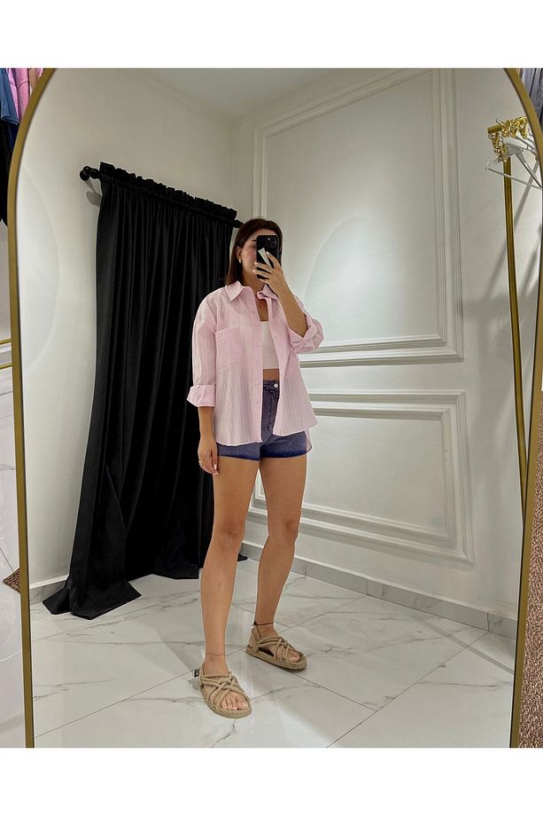 Sodalit mavisi denim şort - 4