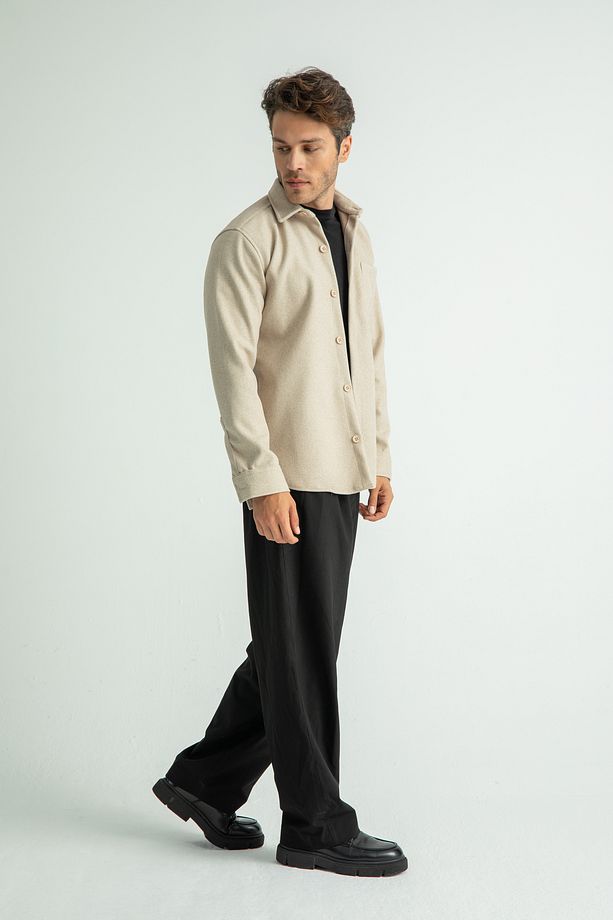 Erkek Regular Fit Kışlık Kaşe Gömlek - 4