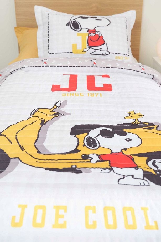 By Karaca Home Joe Cool Bej Tek Kişilik Yatak Örtüsü - 2