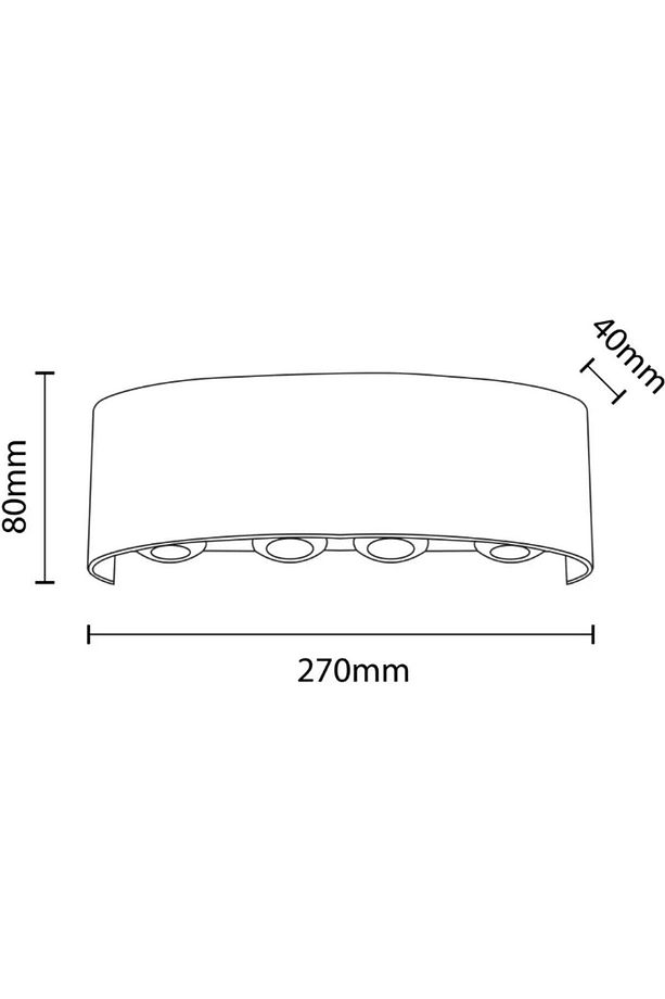 Led Aplik Aydınlatma Çift Taraflı Led Dekoratif Duvar Aplik 4+4 Suya Dayanıklı Led Aplik - 8