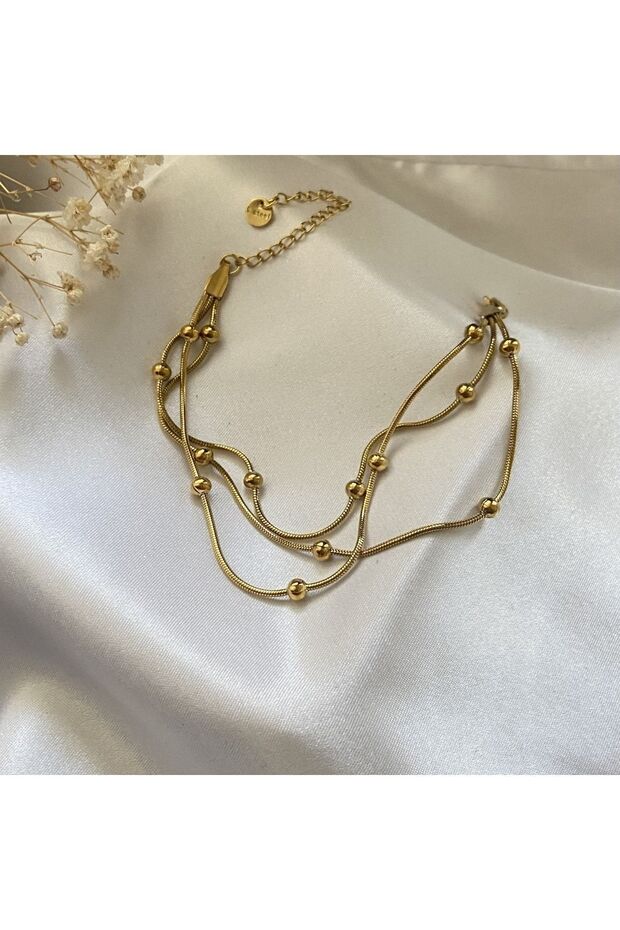 Steel Dorica Triple Bracelet