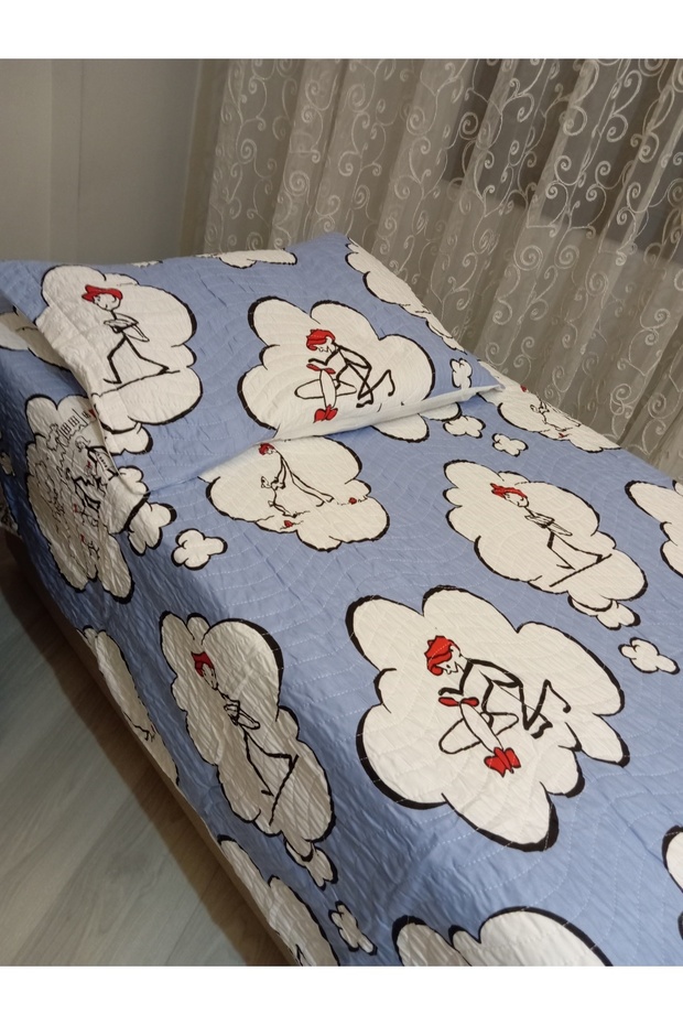 Nirvana Home - Tek Kişilik Baskılı Kapitone Yatak Örtüsü - 2