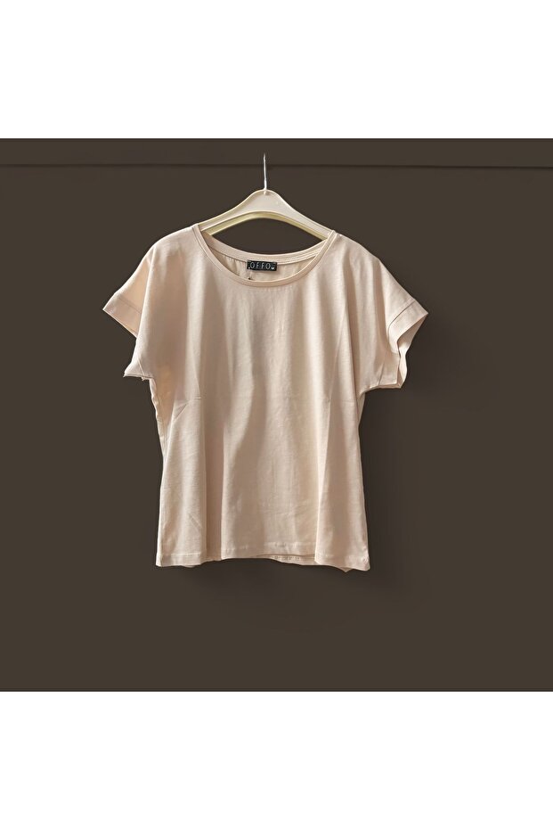 BEJ RENKLİ BASİC TİŞÖRT - 7